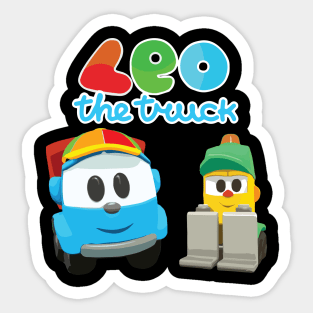 Leo the Truck and Lifty Hats Sticker